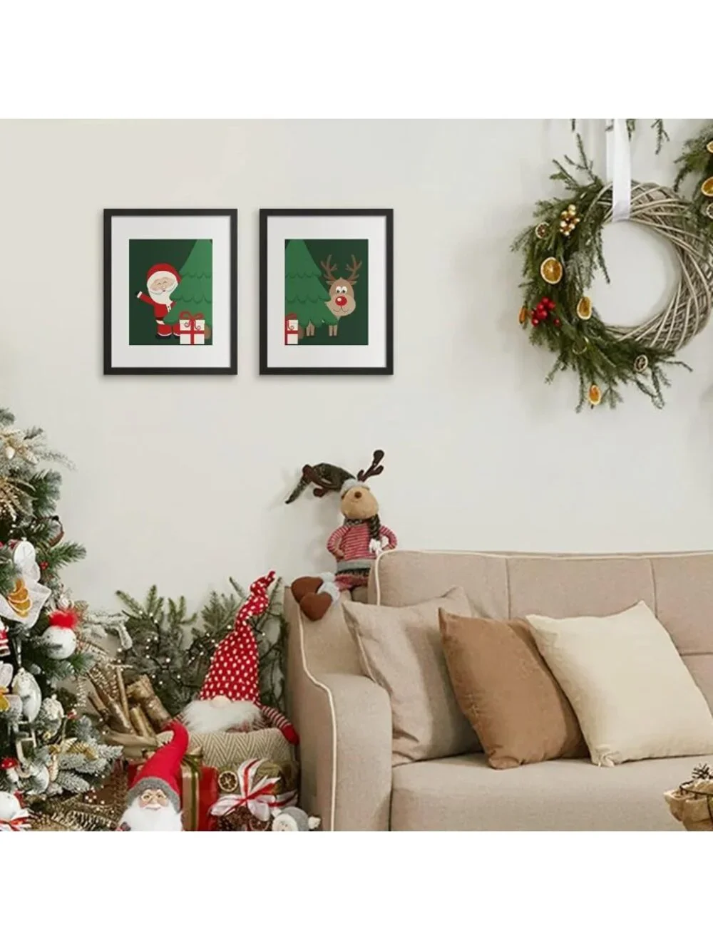 Set of 5 Black Picture Frames 11x14 & 8x10 with Mat for Wall Gallery Display